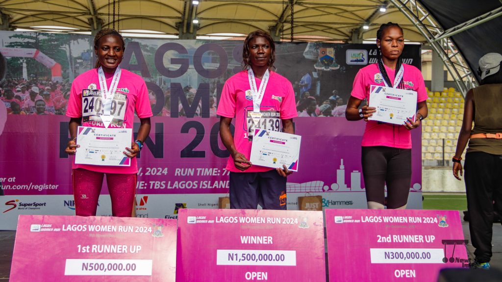 Xhale-Lagos covers This year’s race Lagos Women Run crowned Joy Ebiye as the victor, marking her third consecutive win in the Lagos Women Run.